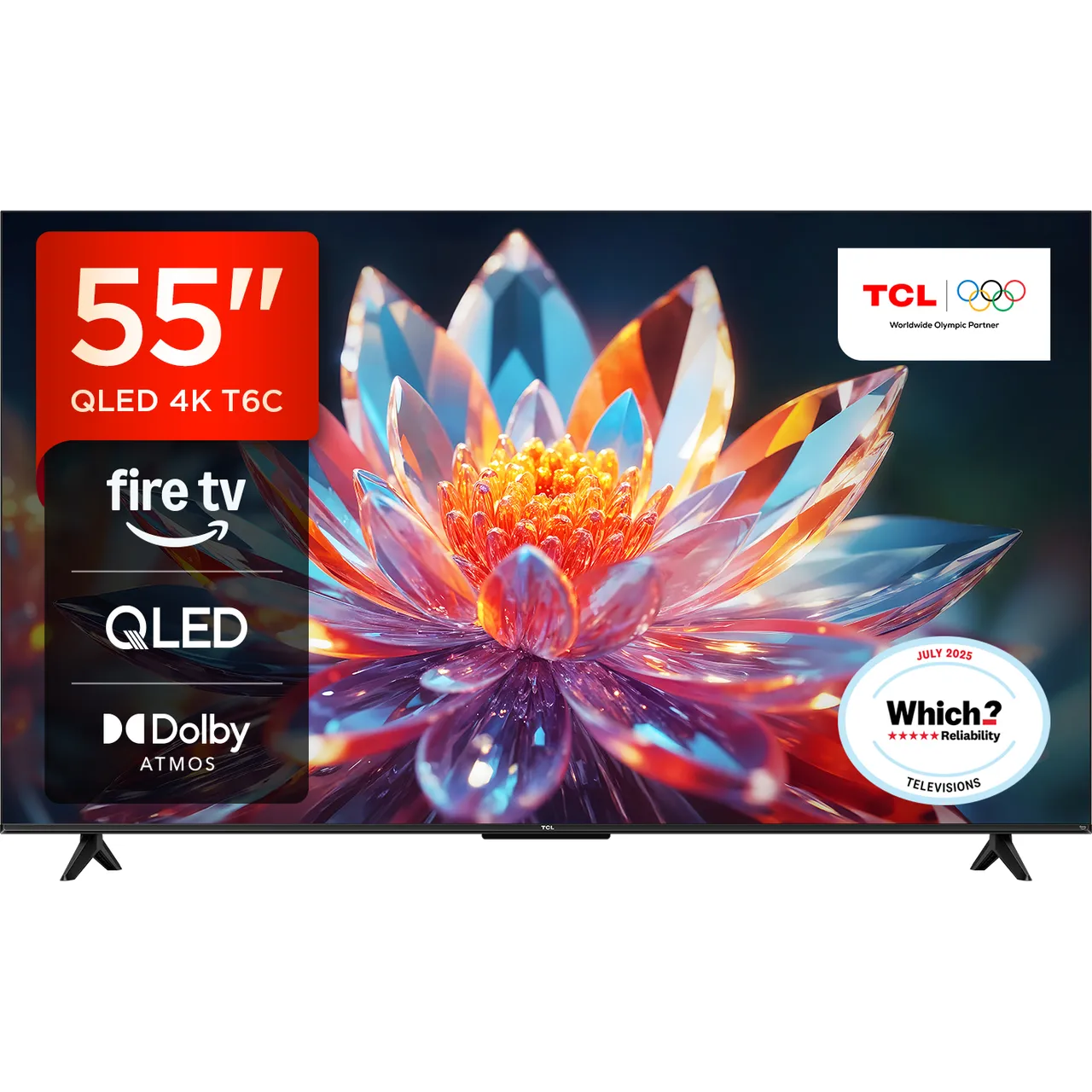 TCL T6C 55″ 4K Ultra HD QLED Smart Fire TV [2025] – 55T6C-UK #407709