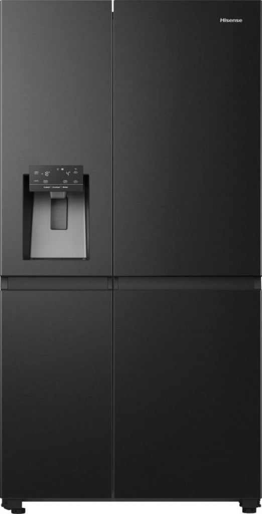 Hisense PureFlat Infinite RS818N4IFE Wifi Connected Plumbed Total No Frost American Fridge Freezer – Black Stainless Steel – E Rated #404685