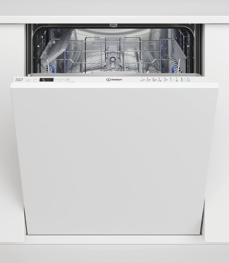 Indesit D2IHD526UK Fully Integrated Full Size Dishwasher – White Control Panel with Fixed Door Hinge Kit – E Rated #406657