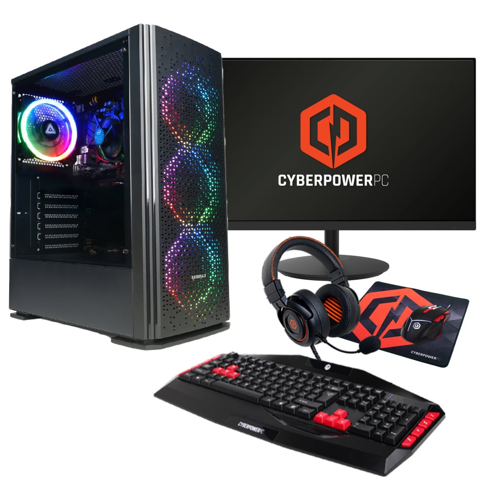 CyberPowerPC AO22225 Gaming PC – AMD Ryzen™ 5, 500GB SSD – Black #405177