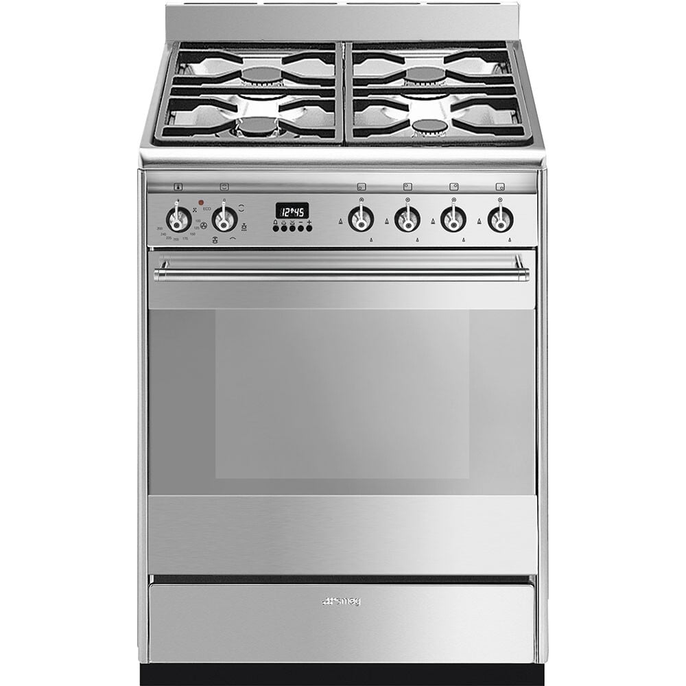 Smeg Concert SUK61MX9 60cm Wide Single Oven Dual Fuel Cooker – Stainless Steel – A Rated #406710