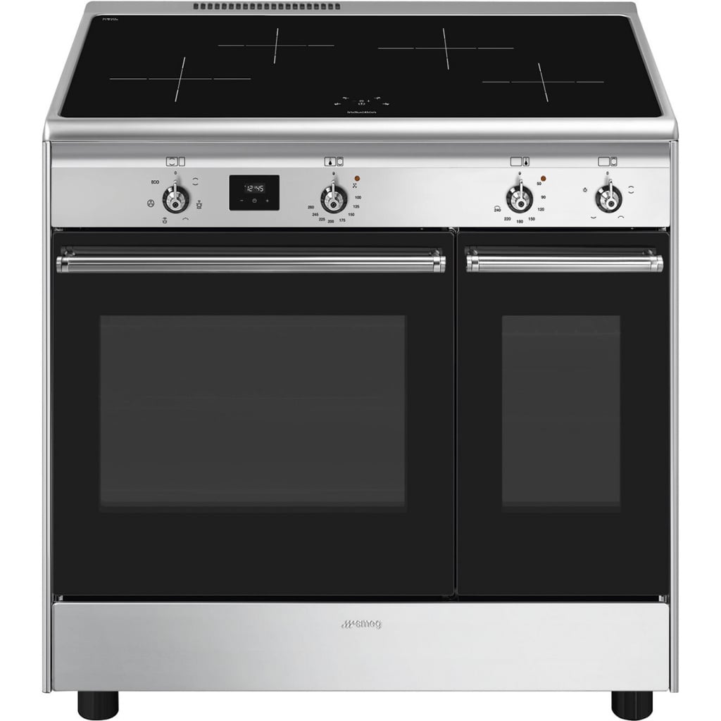 Smeg Concert CX92IM 90cm wide Electric Range Cooker with Induction Hob – Stainless Steel – A Rated #407876