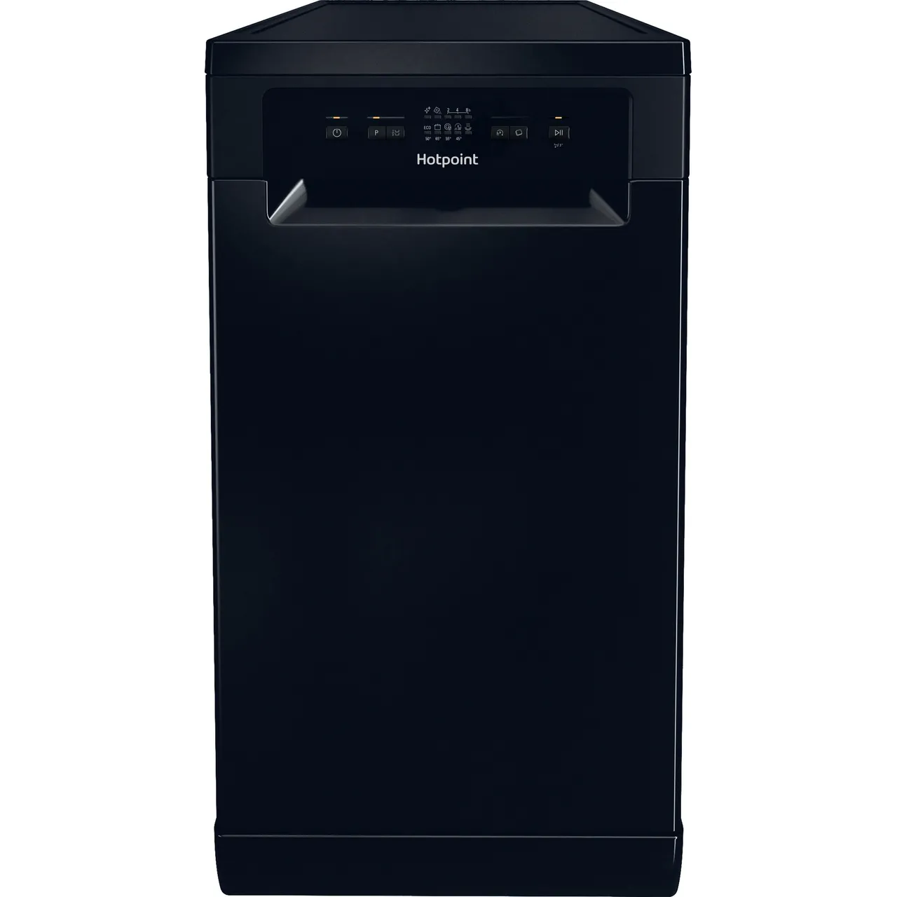 Hotpoint HP2FE10CS90BUK Slimline Dishwasher – Black – E Rated #408023