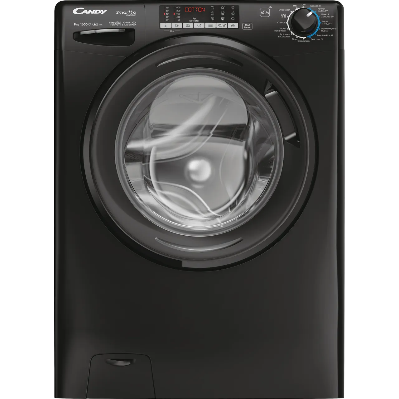 Candy Smart Pro Inverter CSO696TWMBB6-80 9kg WiFi Connected Washing Machine with 1600 rpm – Black – A Rated #405937