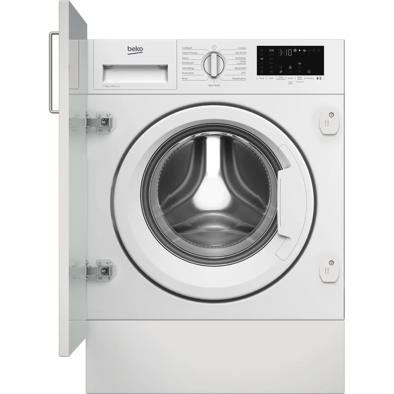 Beko WTIK72121 Integrated 7kg Washing Machine with 1200 rpm – White – A Rated #406188