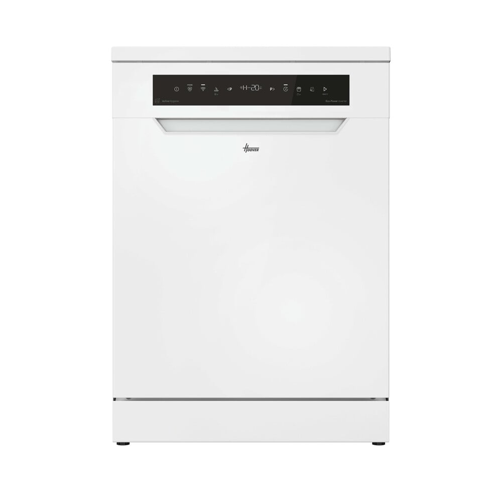 Hoover H-DISH 500 HF 4B7F0W-80 Wifi Connected Full Size Dishwasher – White – B Rated #406345