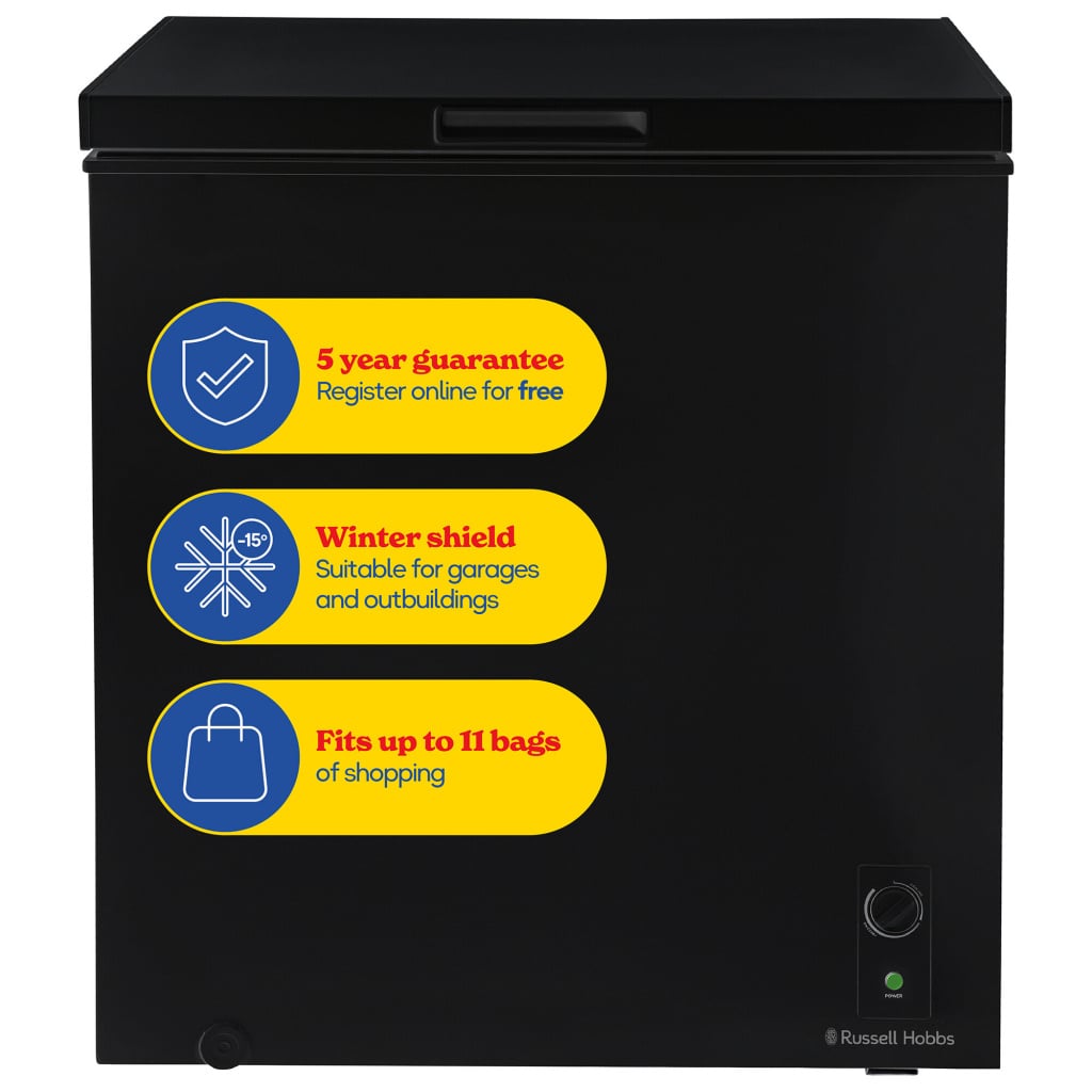 Russell Hobbs RH198CF0E1B Chest Freezer – Black – E Rated #406357