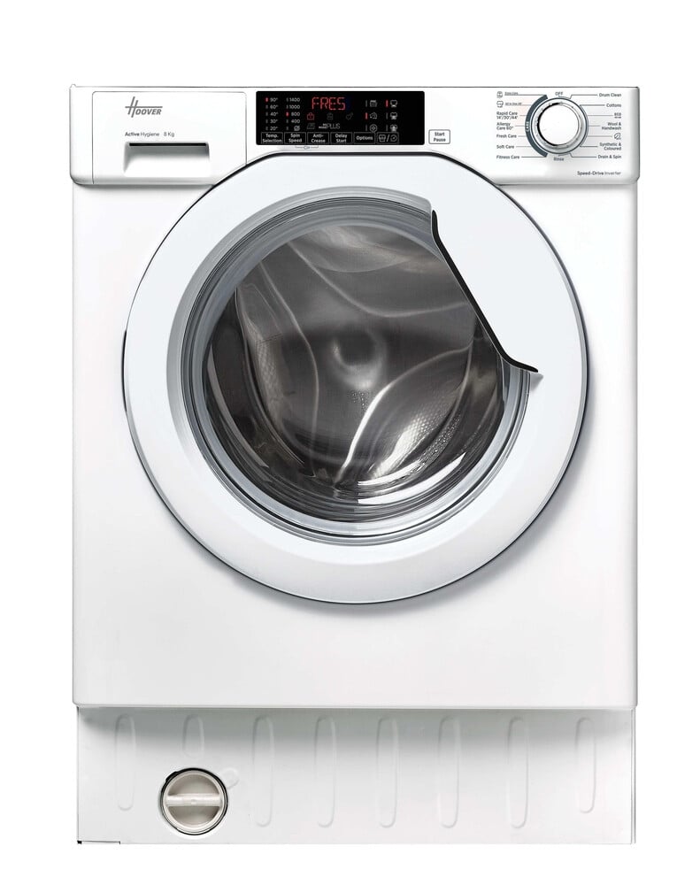 Hoover H-WASH 300 HBW 48TAMEJ-80 Integrated 8kg Washing Machine with 1400 rpm – White – A Rated #406933