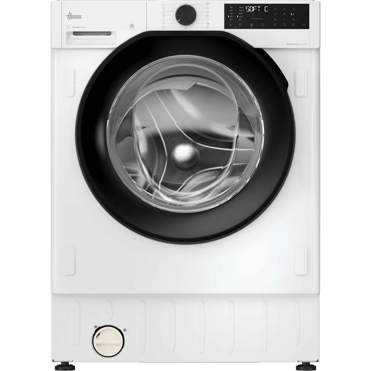 Hoover H-WASH&DRY 400 Pro BH4SD696M6DB9-80 Wifi Connected Integrated 9Kg / 6Kg Washer Dryer with 1600 rpm – White – D Rated [Wash&Dry], A Rated [Wash Only] #406847