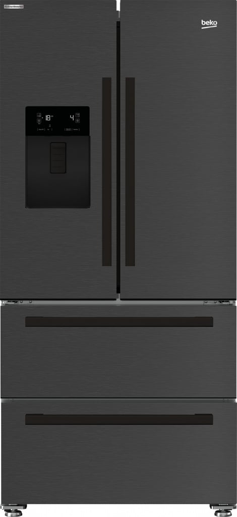 Beko HarvestFresh™ GNE460520DVPZ Frost Free Multi-door American Fridge Freezer – Black Steel – E Rated #406346
