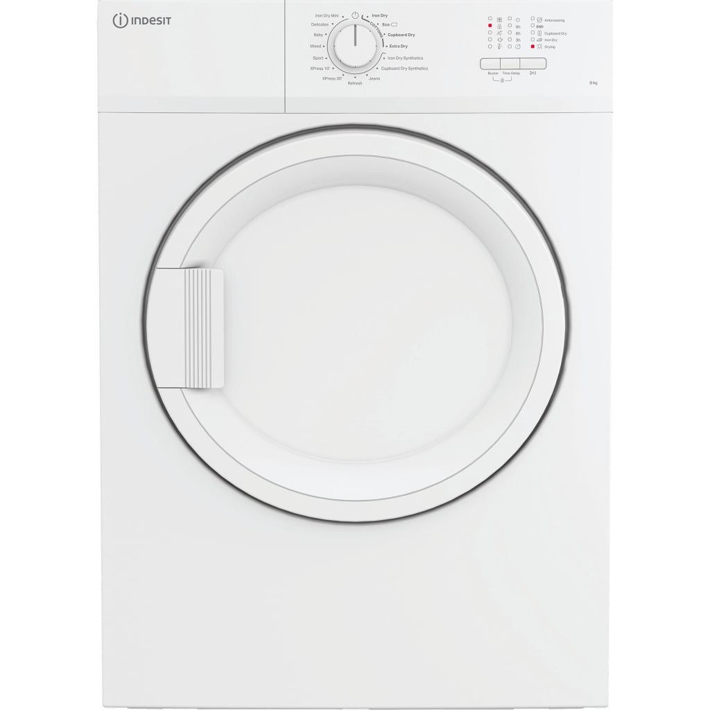 Indesit C YD A81 WWGL UK 8Kg Vented Tumble Dryer – White – C Rated #407020