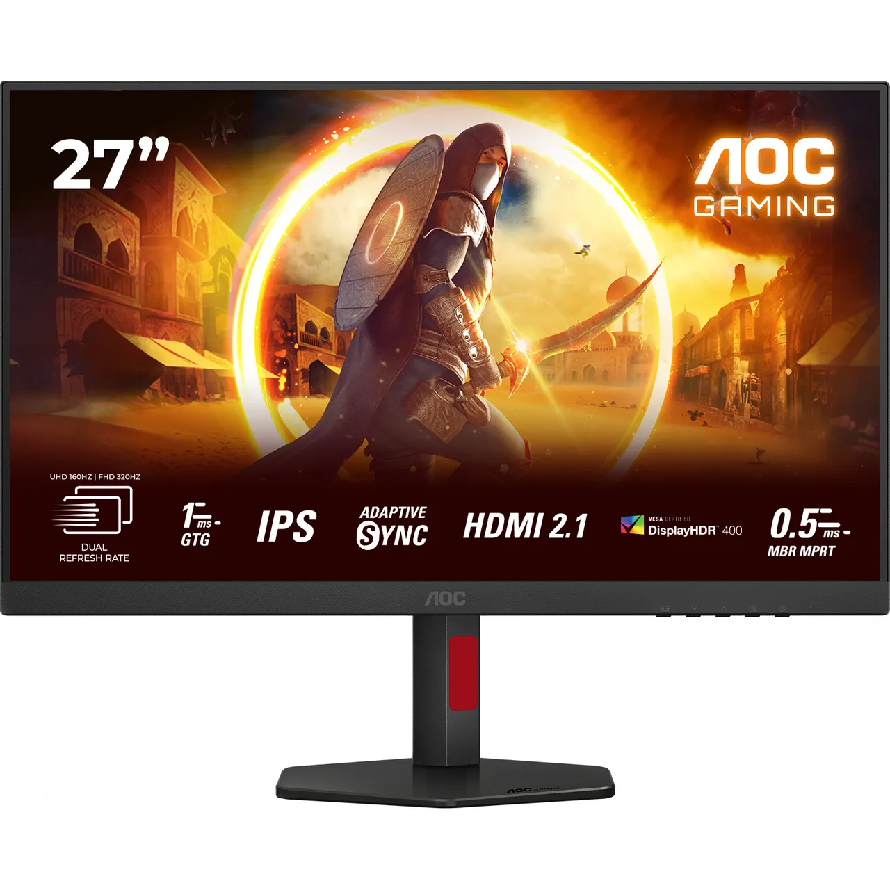 AOC G4 27″ 4K Ultra HD 320Hz Gaming Monitor – Black / Red #406124