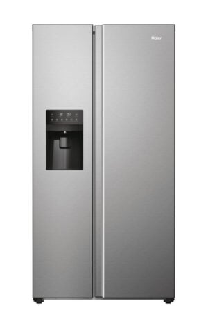 Haier SBS 90 Series 5 HSR5918DIMP Plumbed Frost Free American Fridge Freezer - Stainless Steel - D Rated #407867