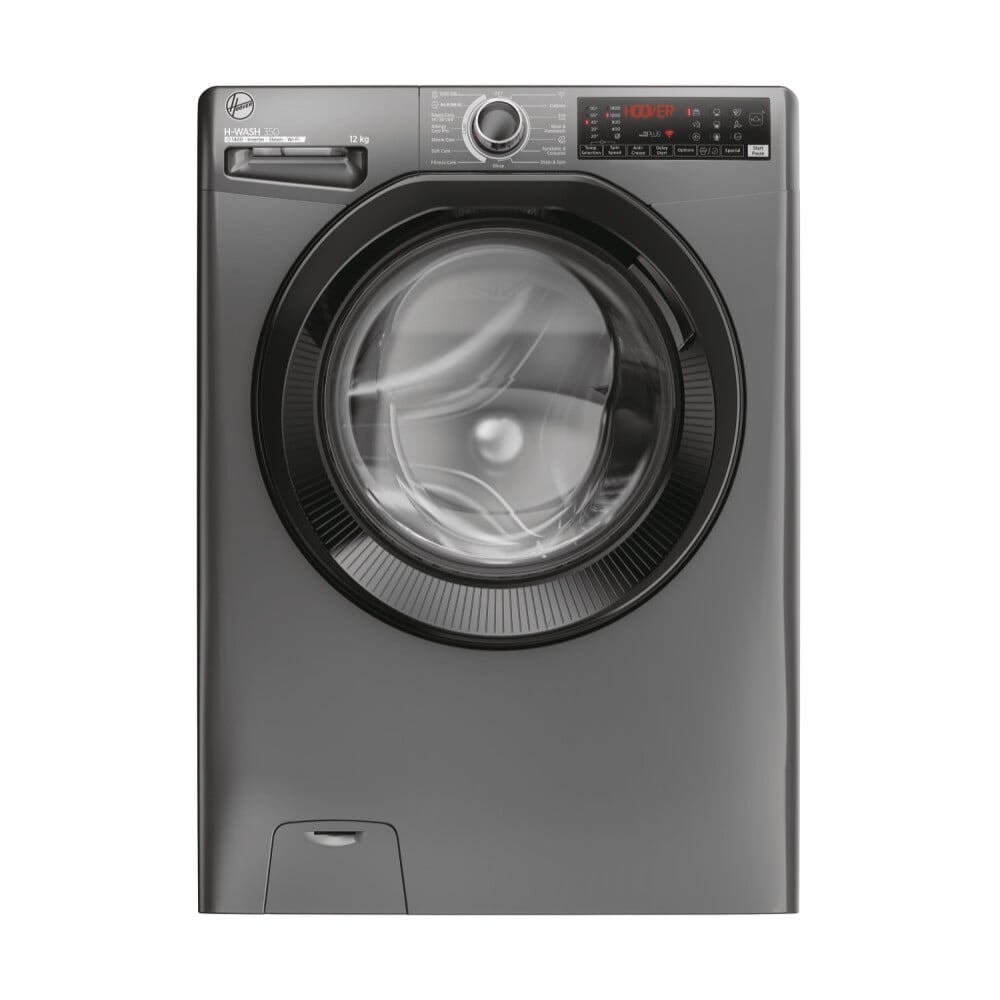 Hoover H-WASH 350 H3WPS4126TAMBR80 12kg WiFi Connected Washing Machine with 1400 rpm – Anthracite – A Rated #406845