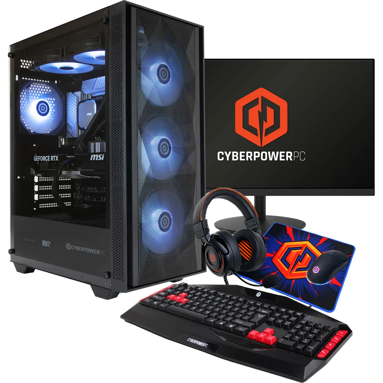 CyberPowerPC AO22232 Gaming PC – NVIDIA® GeForce RTX™ 5050, AMD Ryzen™ 5, 1TB SSD – Black #406221