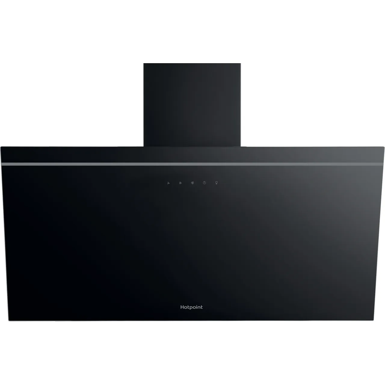 Hotpoint PHVP82FLTK Angled Chimney Cooker Hood – Black #407230