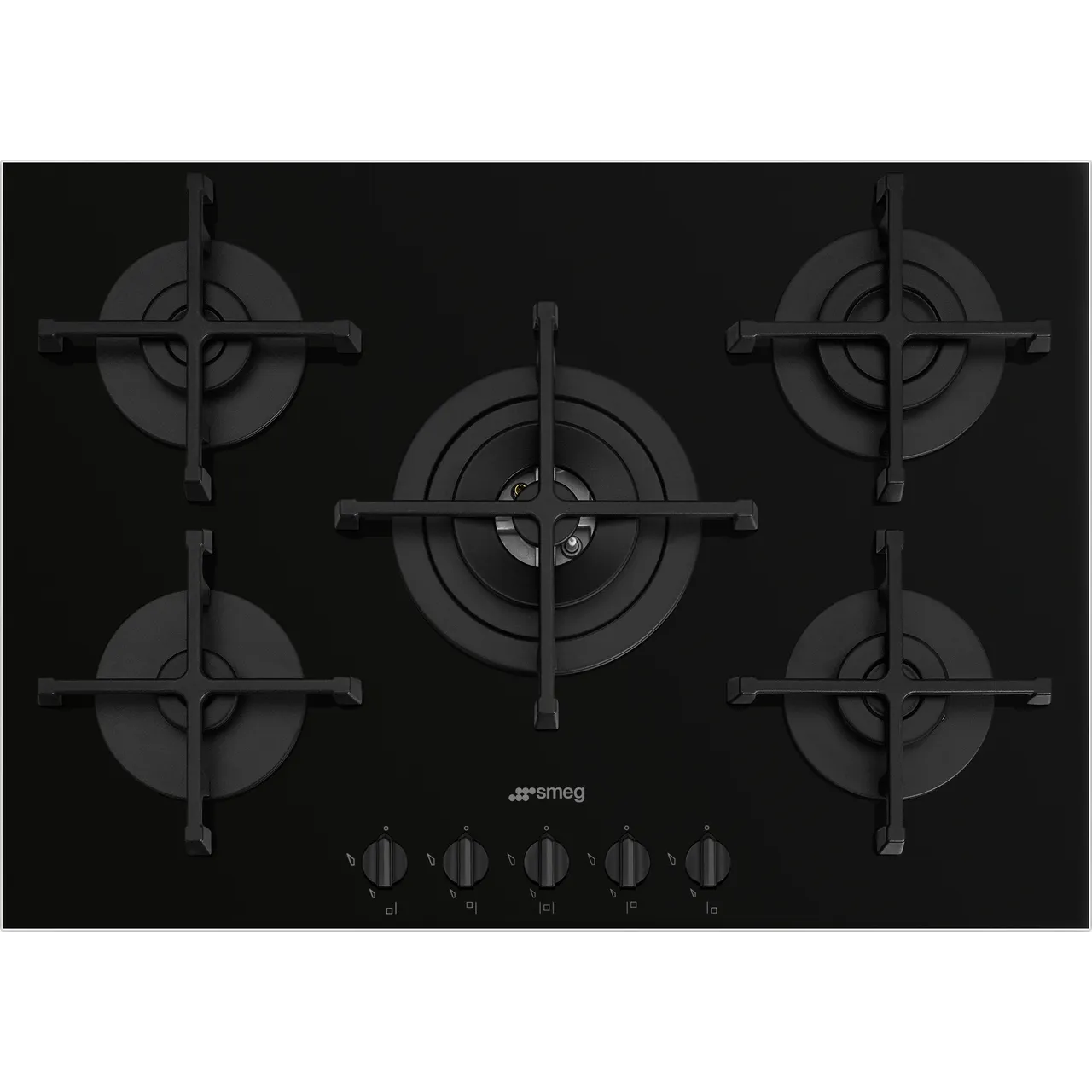 Smeg Cucina PV275B 72cm Gas Hob – Black #406774