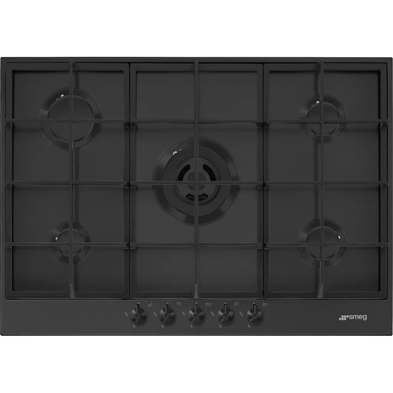 Smeg Classic PX375MB 72cm Gas Hob – Matt Black #406775