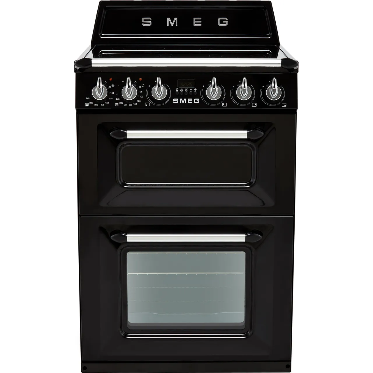 Smeg Victoria TR62IBL2 60cm Wide Double Oven Electric Cooker with Induction Hob – Black – A/A Rated #406077
