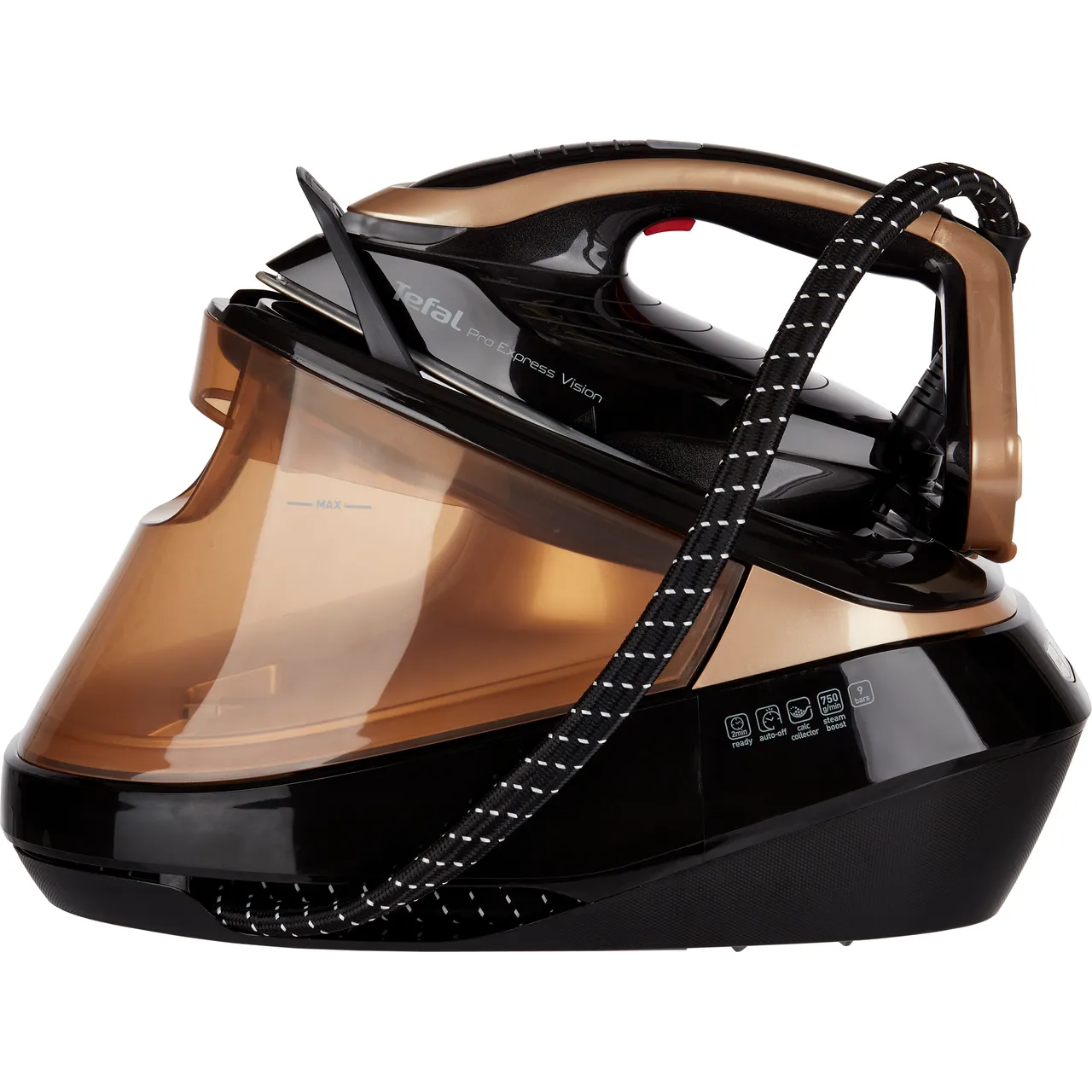 Tefal Pro Express Vision GV9820G0 Pressurised Steam Generator Iron – Black / Gold #406422