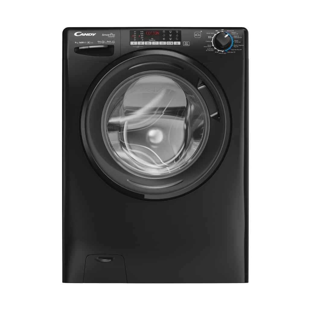Candy Smart Pro Inverter CSO696TWMBB6-80 9kg WiFi Connected Washing Machine with 1600 rpm – Black – A Rated #407966