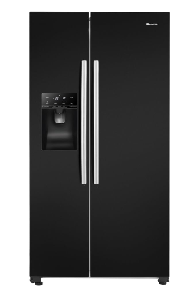 Hisense RS694N4IBE Plumbed Total No Frost American Fridge Freezer – Black – E Rated #407030