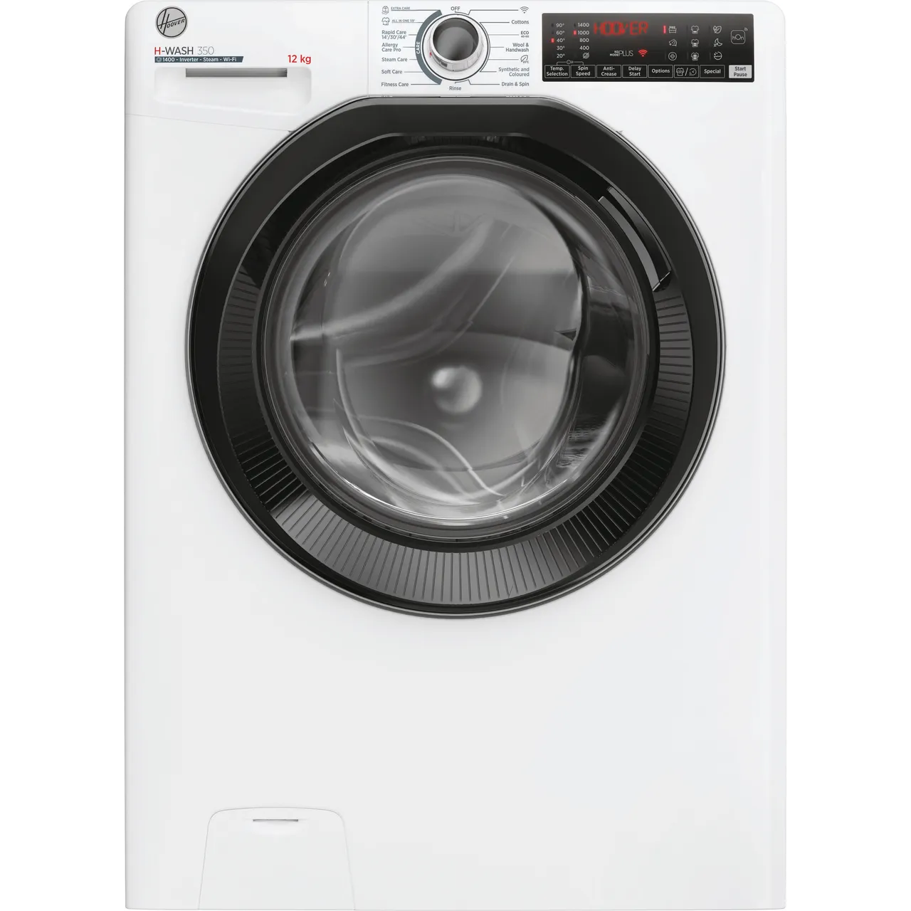 Hoover H-WASH 350 H3WPS4126TAMB580 12kg WiFi Connected Washing Machine with 1400 rpm – White – A Rated #406179