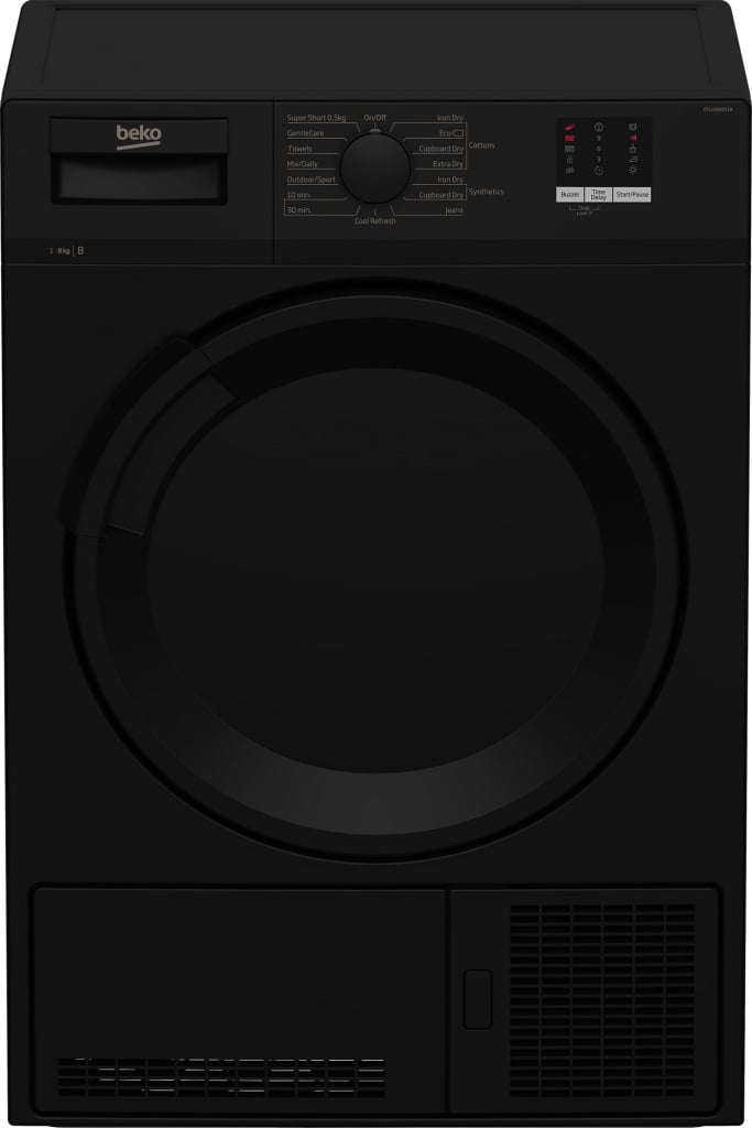 Beko DTLCE80051B 8Kg Condenser Tumble Dryer – Black – B Rated #406485