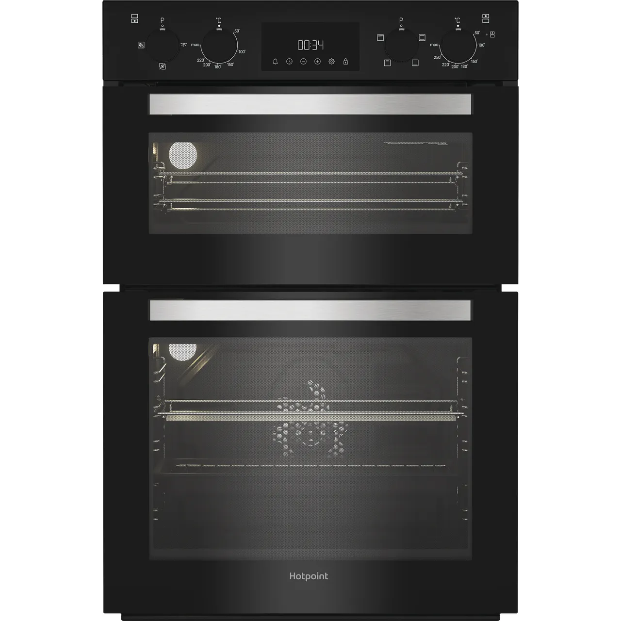 Hotpoint DIH 10D B Built In Electric Double Oven – Black – A/A Rated #406001
