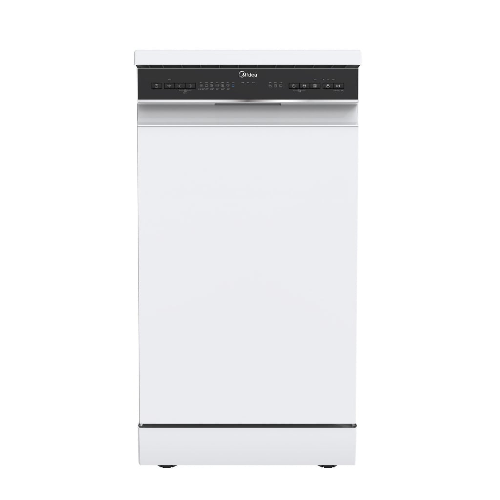 Midea MDWEF1034D(W)-WG-UK Wifi Connected Slimline Dishwasher – White – C Rated #407784