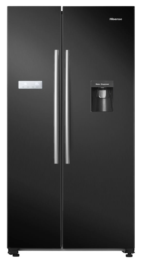 Hisense RS741N4WBE Total No Frost American Fridge Freezer – Black – E Rated #407259