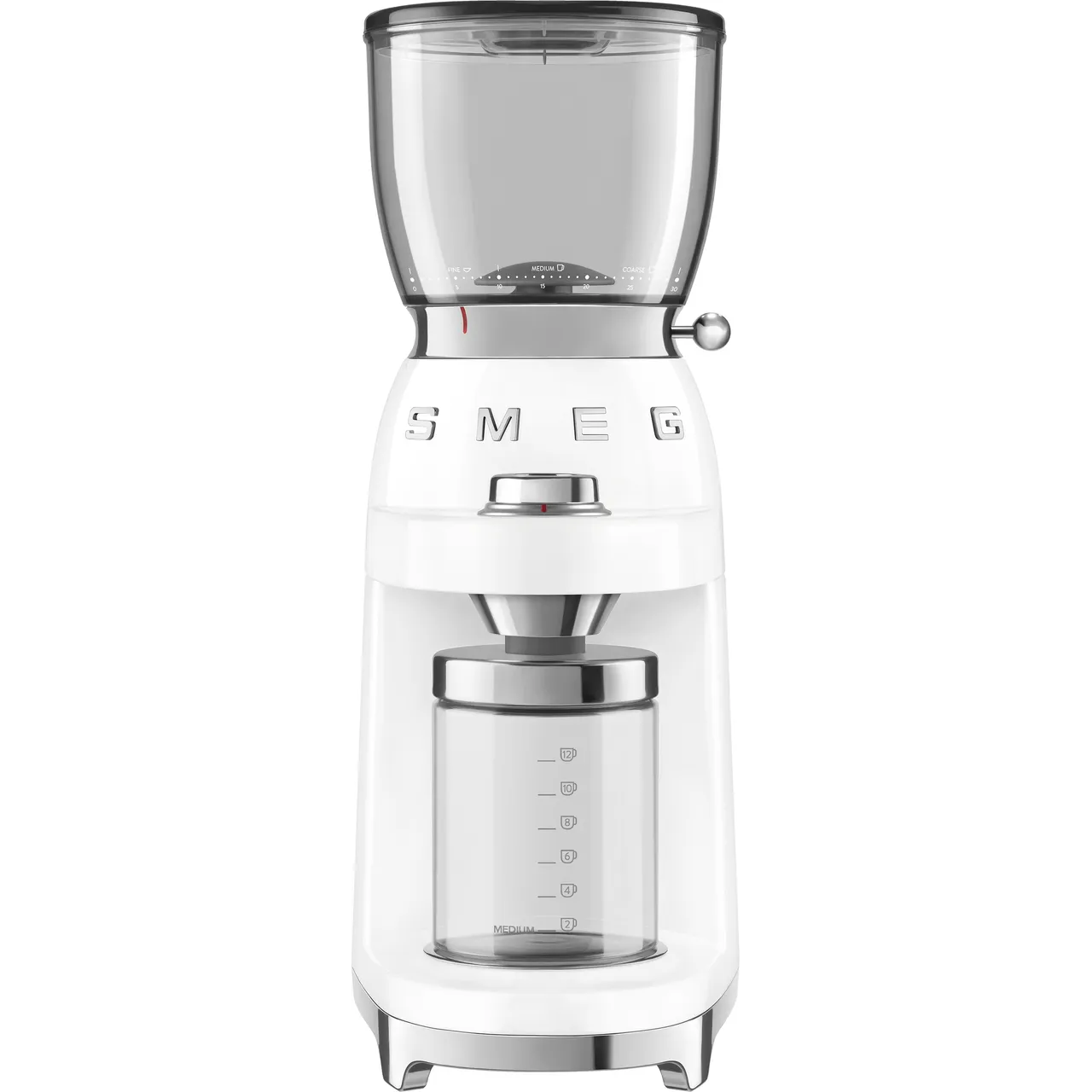 Smeg 50’s Style CGF11WHUK Coffee Grinder – White #406409