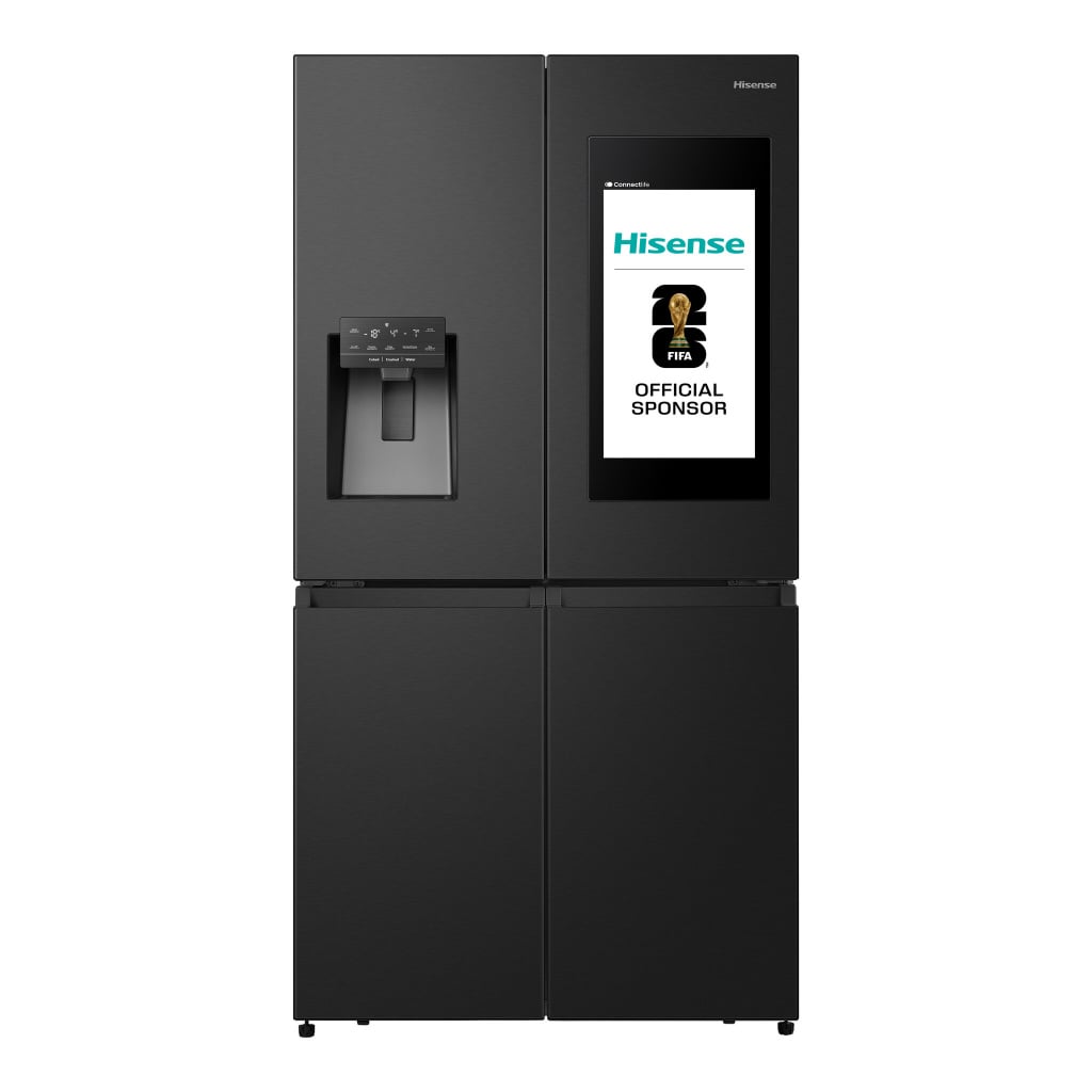 Hisense PureFlat Eclipse RQ760N4IFE Plumbed Total No Frost American Fridge Freezer – Black – E Rated #405201