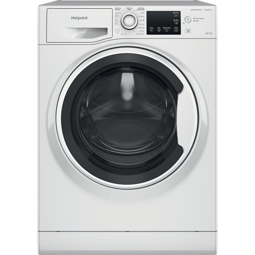 Hotpoint NDB11724WUK 11Kg / 7Kg Washer Dryer with 1600 rpm – White – E Rated [Wash&Dry], D Rated [Wash Only]	#407412