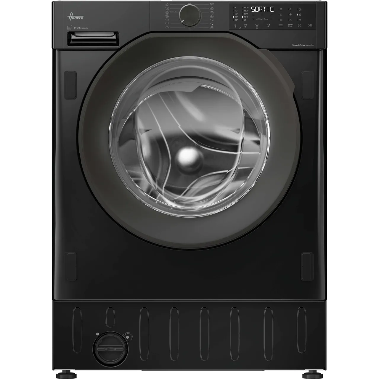 Hoover H-WASH&DRY 400 Pro BH4S696M6DR9B-80 Wifi Connected Integrated 9Kg / 6Kg Washer Dryer with 1600 rpm – Black / Anthracite, A Rated [Wash Only] #406787