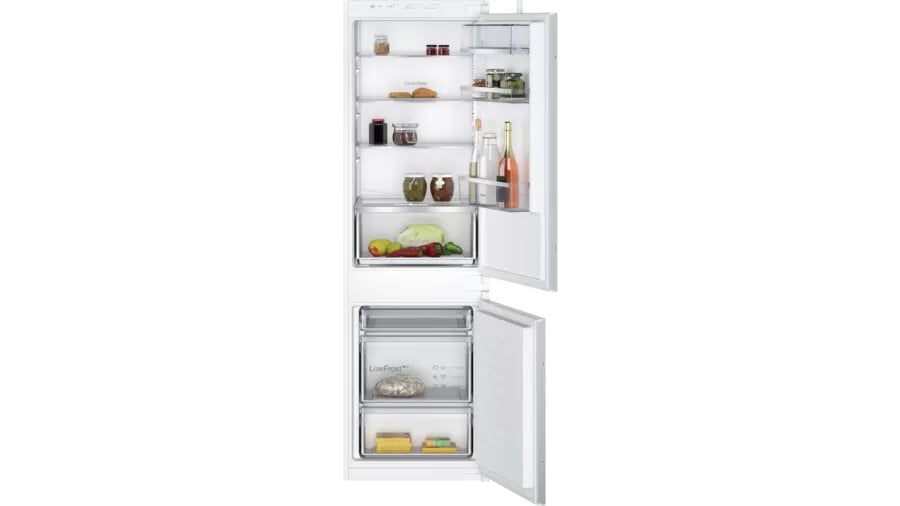 NEFF N50 KI5862SE0G 177cm 60/40 Integrated Fridge Freezer with Sliding Door Hinge – White – E Rated #407931