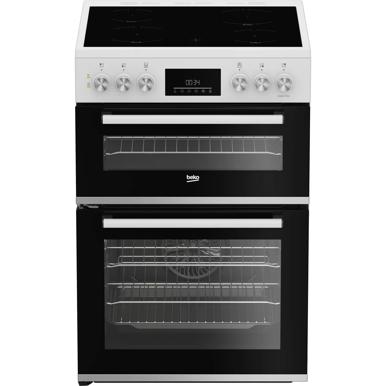 Beko AeroPerfect™ FDC6731W 60cm Wide Single Oven Electric Cooker with Ceramic Hob – White – A/A Rated #406207