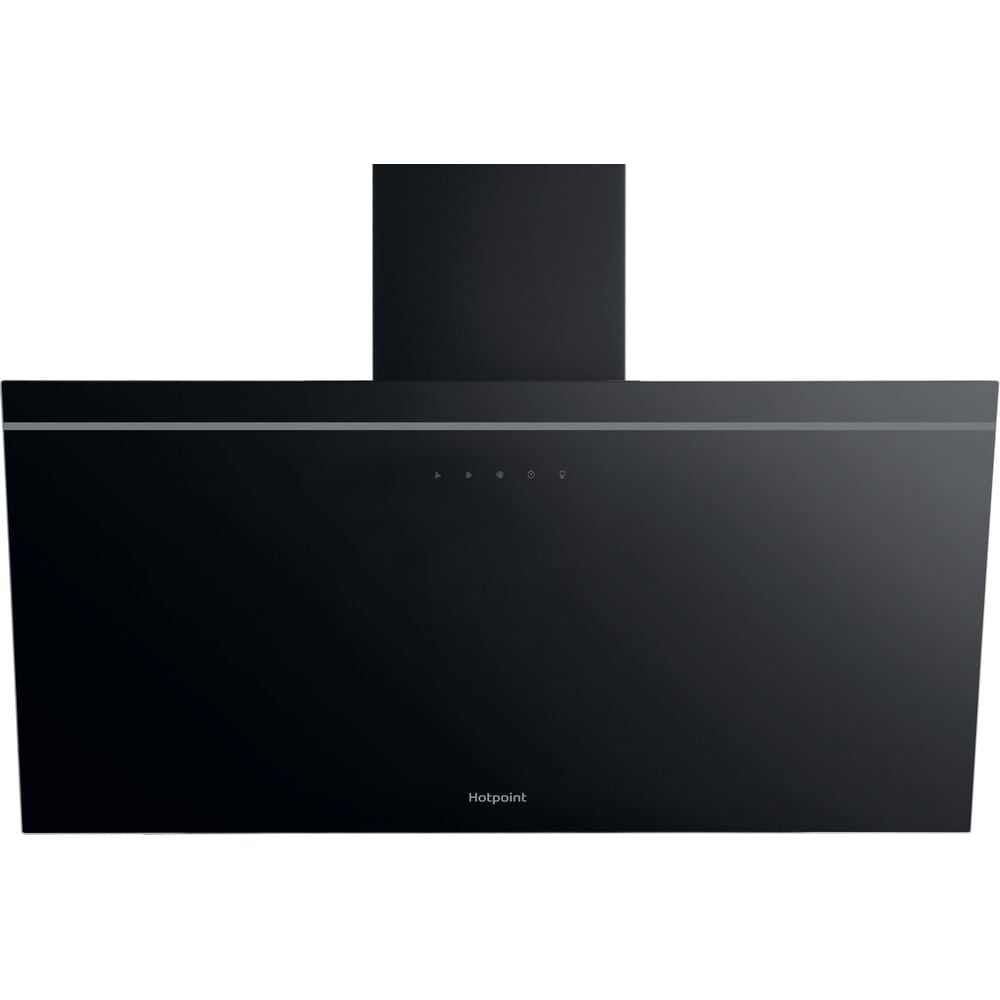 Hotpoint PHVP82FLTK Angled Chimney Cooker Hood – Black #407227