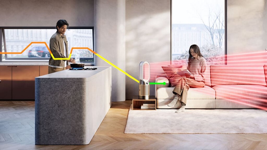 Dyson Hot+Cool HP2 De-Nox Air Purifier - White / Gold #408238