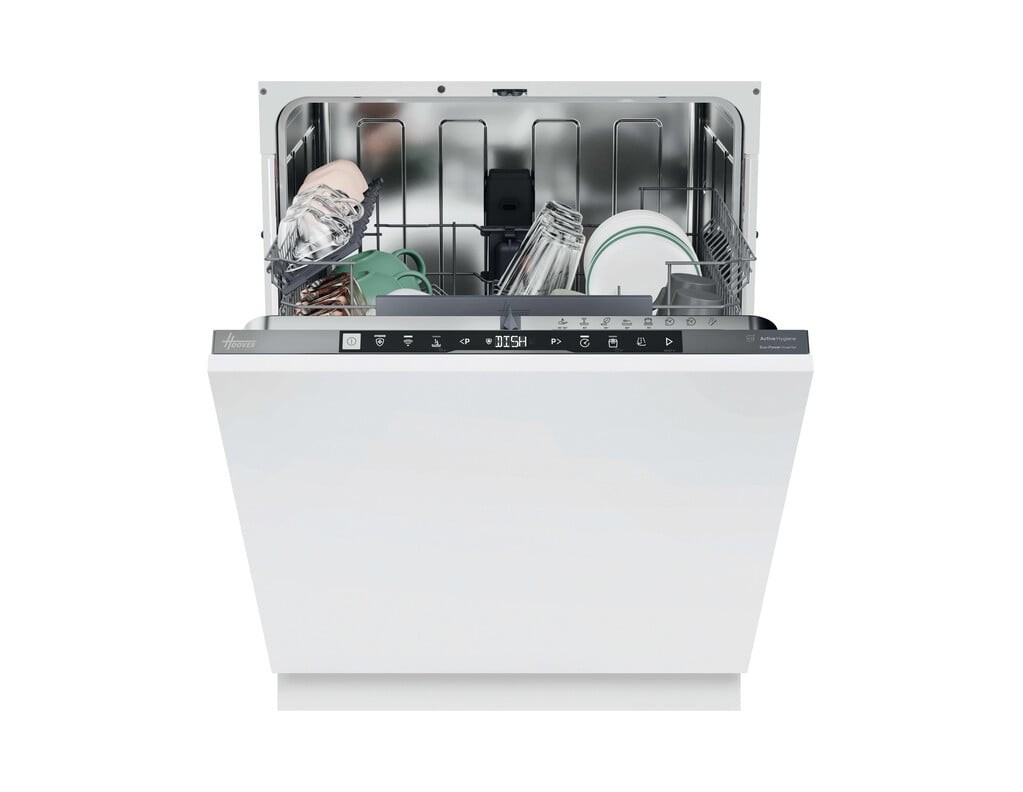 Hoover H-DISH 500 HI4C6F0S-80 Wifi Connected Fully Integrated Full Size Dishwasher – Silver Control Panel – C Rated #409920