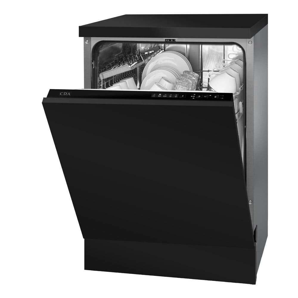 CDA SCD6011 Integrated Full Size Dishwasher – Black Control Panel with Fixed Kit – E Rated #408941