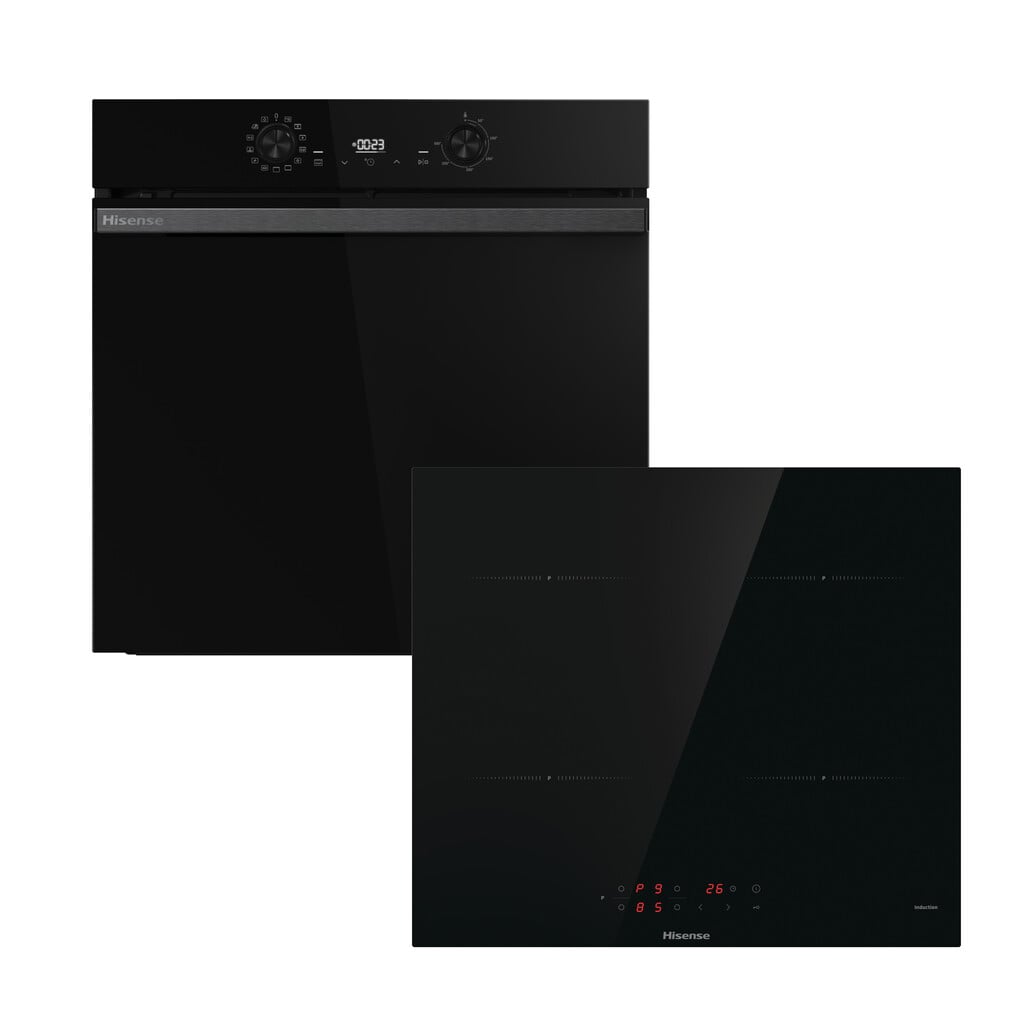 Hisense Hi2 HIPK2PBN60IND Built In Electric Single Oven and Induction Hob Pack – Black – A+ Rated #405570