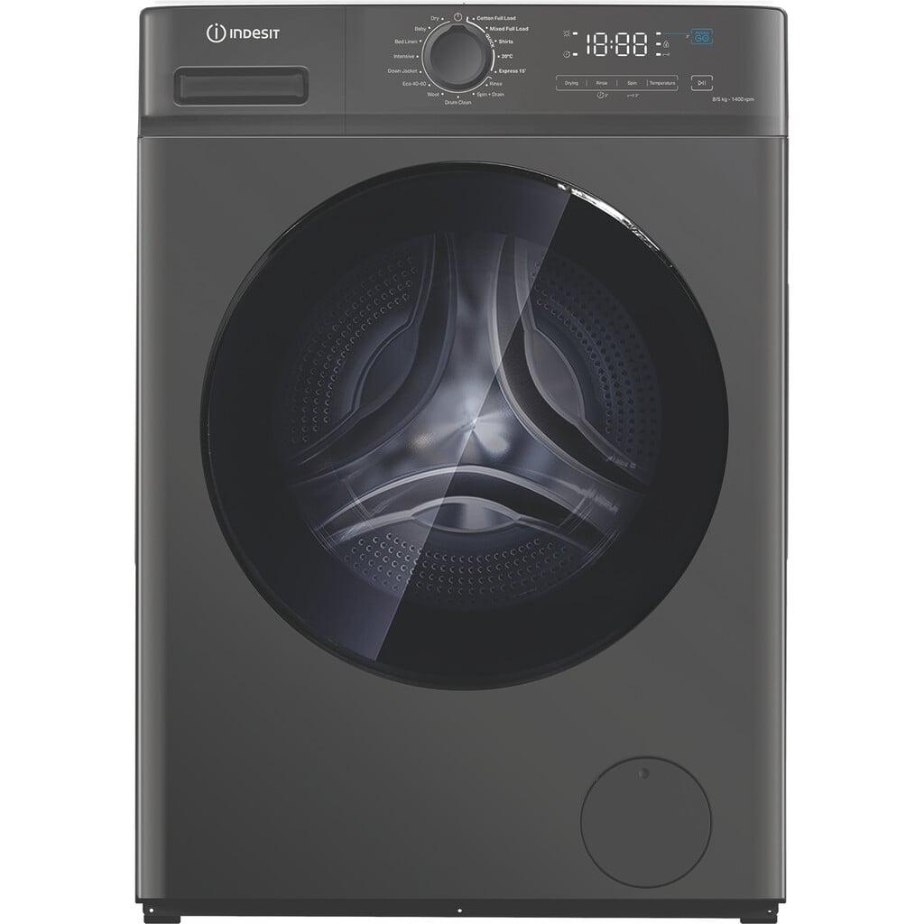 Indesit MyTime IDMA 8564S MY TIME UK 8Kg / 5Kg Washer Dryer with 1400 rpm – Silver – D Rated [Wash&Dry], A Rated [Wash Only] #408890