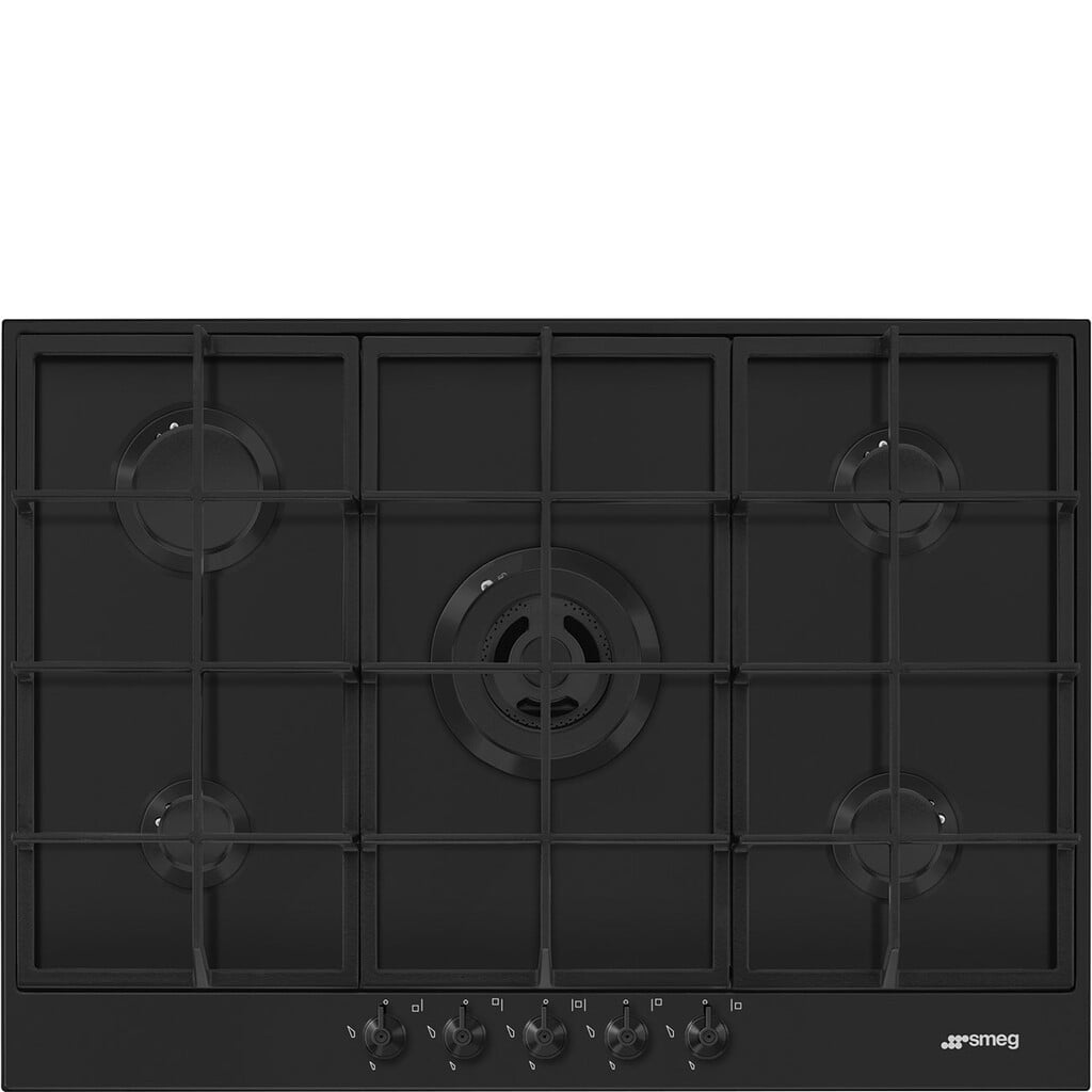 Smeg Classic PX375MB 72cm Gas Hob – Matt Black #406775