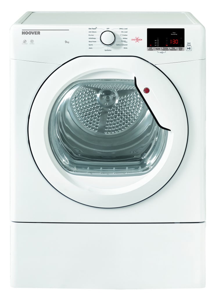 Hoover H-DRY 300 LITE HLEV9DG 9Kg Vented Tumble Dryer – White – C Rated #408530