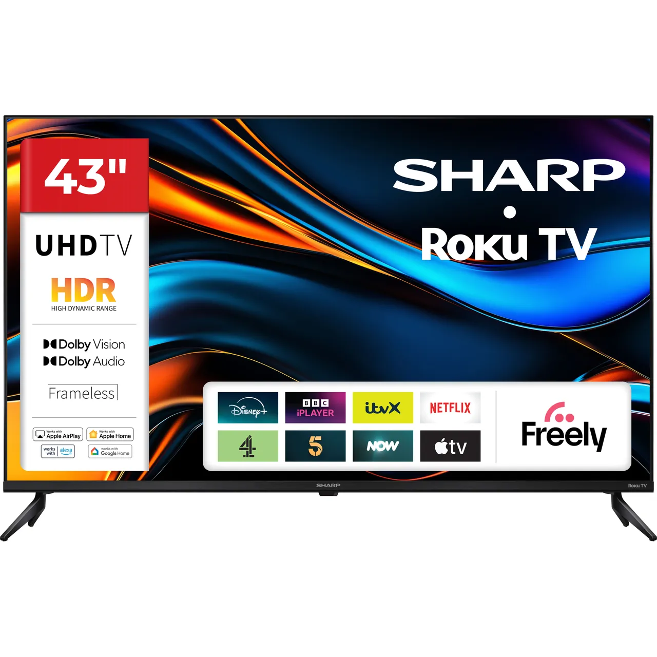 Sharp 43″ 4K Ultra HD Smart Roku TV [2025] – 4T-C43HJ4225KB #409247