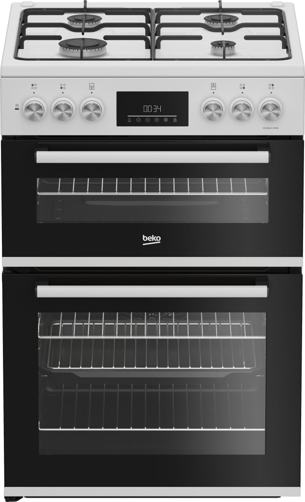 Beko FDD6231W 60cm Wide Double Oven Dual Fuel Cooker – White – A Rated #407849