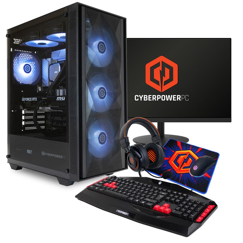 CyberPowerPC AO22238 – AMD Radeon™ 740M, AMD Ryzen™ 5, 1TB SSD – Black #406220
