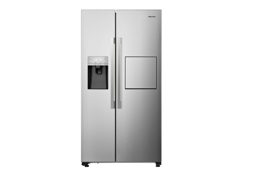 Hisense RS694N4BCE Plumbed Total No Frost American Fridge Freezer – Stainless Steel – E Rated #408329