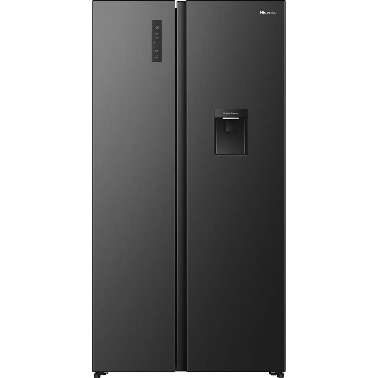 Hisense PureFlat American RS3P558NMFD Wifi Connected Total No Frost American Fridge Freezer – Black Stainless Steel – D Rated #405500